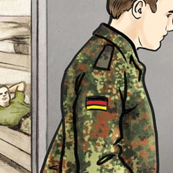 Thema: Rechtsradikale Vorfälle in BW, ARD Magazin Kontraste, Illustration: Heidi Kull