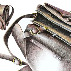 Polychrom / Ledertasche