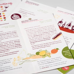 Wein-Einzelhandel – individuelle Illustrationen für das Veranstaltungs-Programm