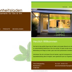 Website Schönheitsladen