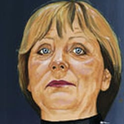 Fotorealistische Illustration zum Thema „Angela Merkel – der Griff zur Macht“ • 2005