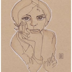 Portrait Linienzeichnung