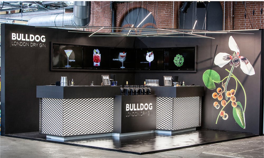 Bulldog Gin Messestand für die Bar Convent Berlin
