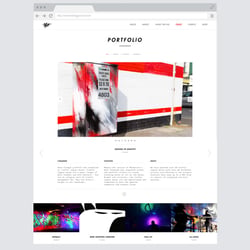 Screenshot of one of the projects in the portfolio section of the website
