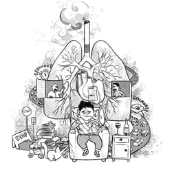Illustration zum Thema Stress; Auftragsarbeit