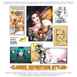 Diverse Artwork Samples , die u. a. für Jim Beam entstanden