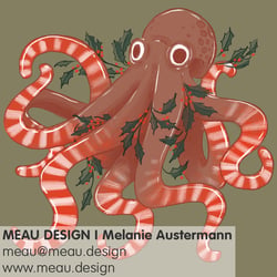 Weihnachtsillustration / Weihnachtsgruß 2017, MeauDesign