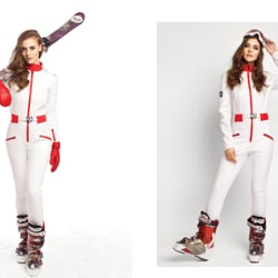 One-piece ski wear range for women