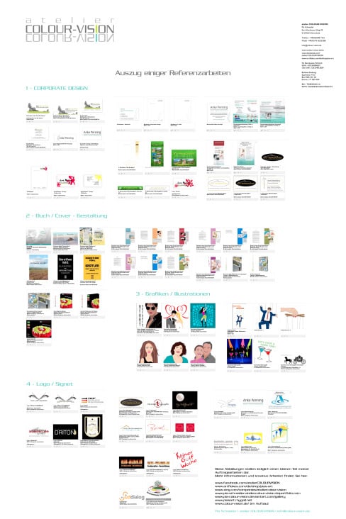 Verschiedene Referenzarbeiten / Auftragsarbeiten aus Bereich Kommunikationsdesign