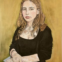 MONA LINA, 2020, Acryl und Graphit auf Leinwand, 60 × 80 cm