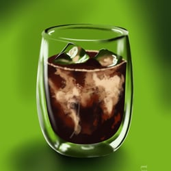 Iced Kaffee Latte – Digitale Getränkeillustration