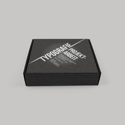 Typografie Verpackung