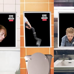 Ambient-Plakat-Idee KEINE MACHT DEN DROGEN