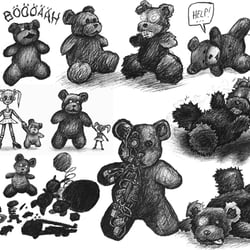 Teddy Kugelschreiber-Illustrationen