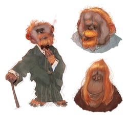 Character Design Affen