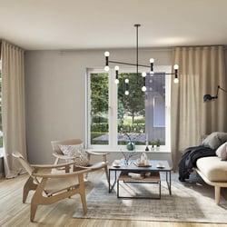 3D-Rendering von Wohnzimmer