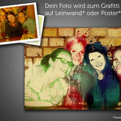 Digitale Grafik Portrait vom Foto als Fotogeschenk als Grafitti Art