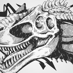 Allosaurus – Schraffiert