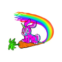 Regenbogen Hase
