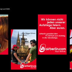 airberlin – Auswahl von Anzeigenmotiven