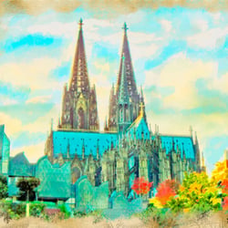 Kölner Dom mit Kölner Philharmonie