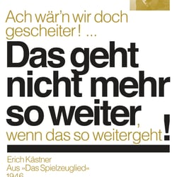 Das geht nicht mehr so weiter …