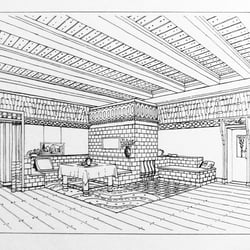 Illustartion für das Buch „Bruno Taut“ Bettina Zöller-Stock – Tusche und Feder auf Papier 1993