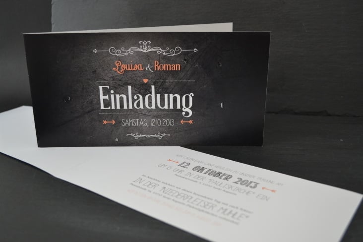 Hochzeits-Papeterie | Graphit | Einladung