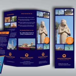Falzflyer 297 × 297 & Visitenkarte für ein Ausflugsunternehmen