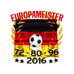 T-Shirt Motiv „Europameister mit Triumphbogen“