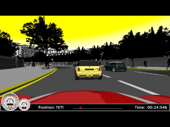 Mini Racer Messeanwendung für 2 Spieler, komplett realisiert in 3D