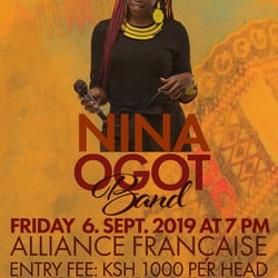 Plakat Nina Ogot Band (Hintergrund Illustration und Gestaltung)