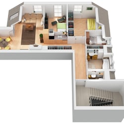 3D-Grundriss.