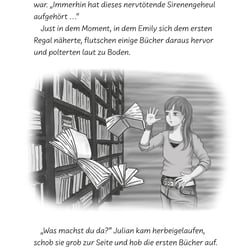 Illustration im TB „Gefangen im Riesenbuch“