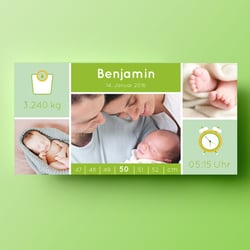 Geburtsanzeigen / Babykarten / Karte zur Geburt