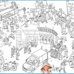 Wimmelbild Ausmal MZ