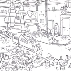 Messy Wohnung/Samy Deluxe Conzept Art 2003