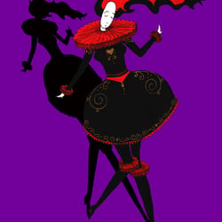 Illustration: Sternenfrau rot