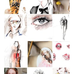 Kollage aus verschiedenen Illustrationen von dem Kurs von lumikene
