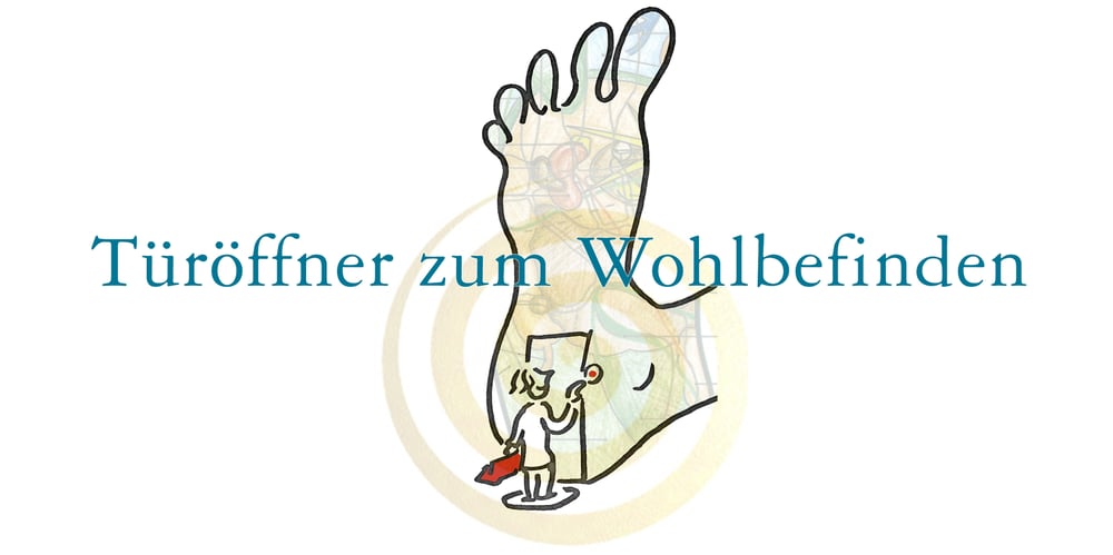 Fußreflexzonenmassage - Claim + Illustration