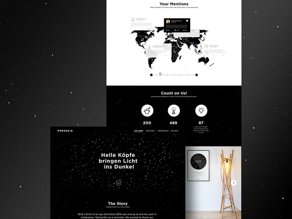 Interaktive Microsite mit Social Media-Anbindung