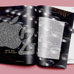 Layout für einen Artikel über die Schreibmaschine
