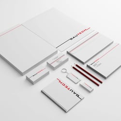 New stationery design for Swiss made crushers company Bautech AG