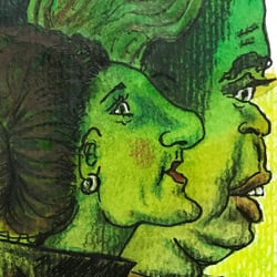 Aquarell, Buntstift & Fineliner