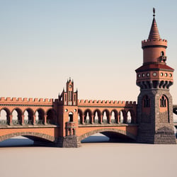 3D Modell Oberbaumbrücke
