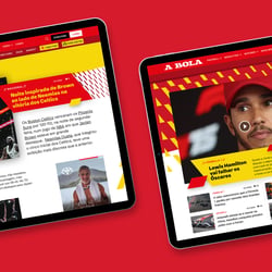 Webdesign of „A Bola“ by international freelance Creative Director Christoph Gey