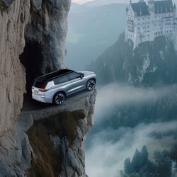 Der Mitsubishi Outlander auf der Reise von Japan nach Deutschland