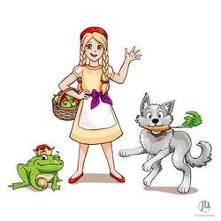 Rotkäppchen, Der Wolf von den sieben Geißlein und der Froschkönig