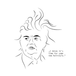 Ausschnitt aus einem Malbuch über Donald Trump