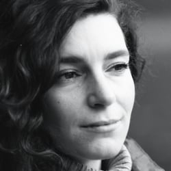 Black and White Curly Hair Portrait
